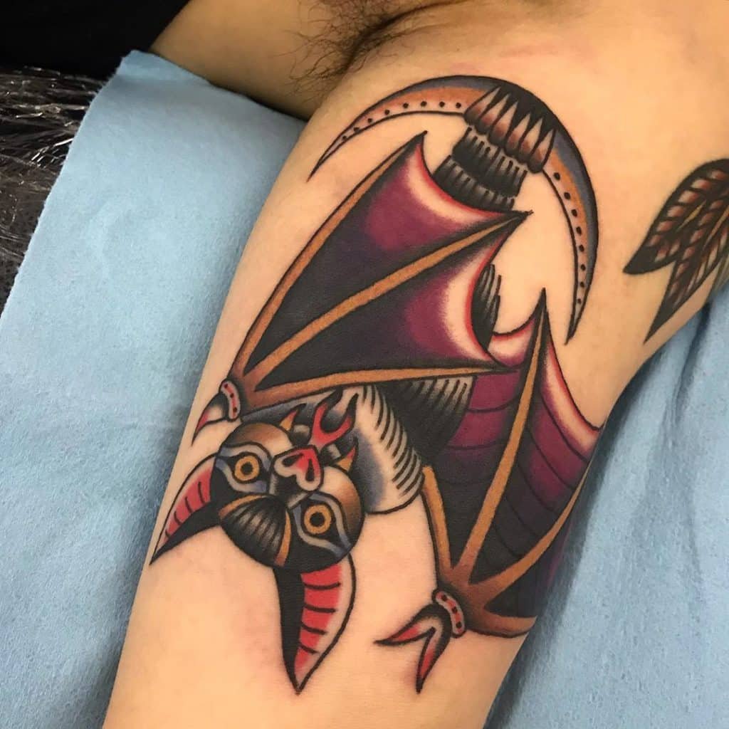 Bat Tattoo on arm