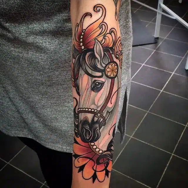 Horse Tattoo on arm