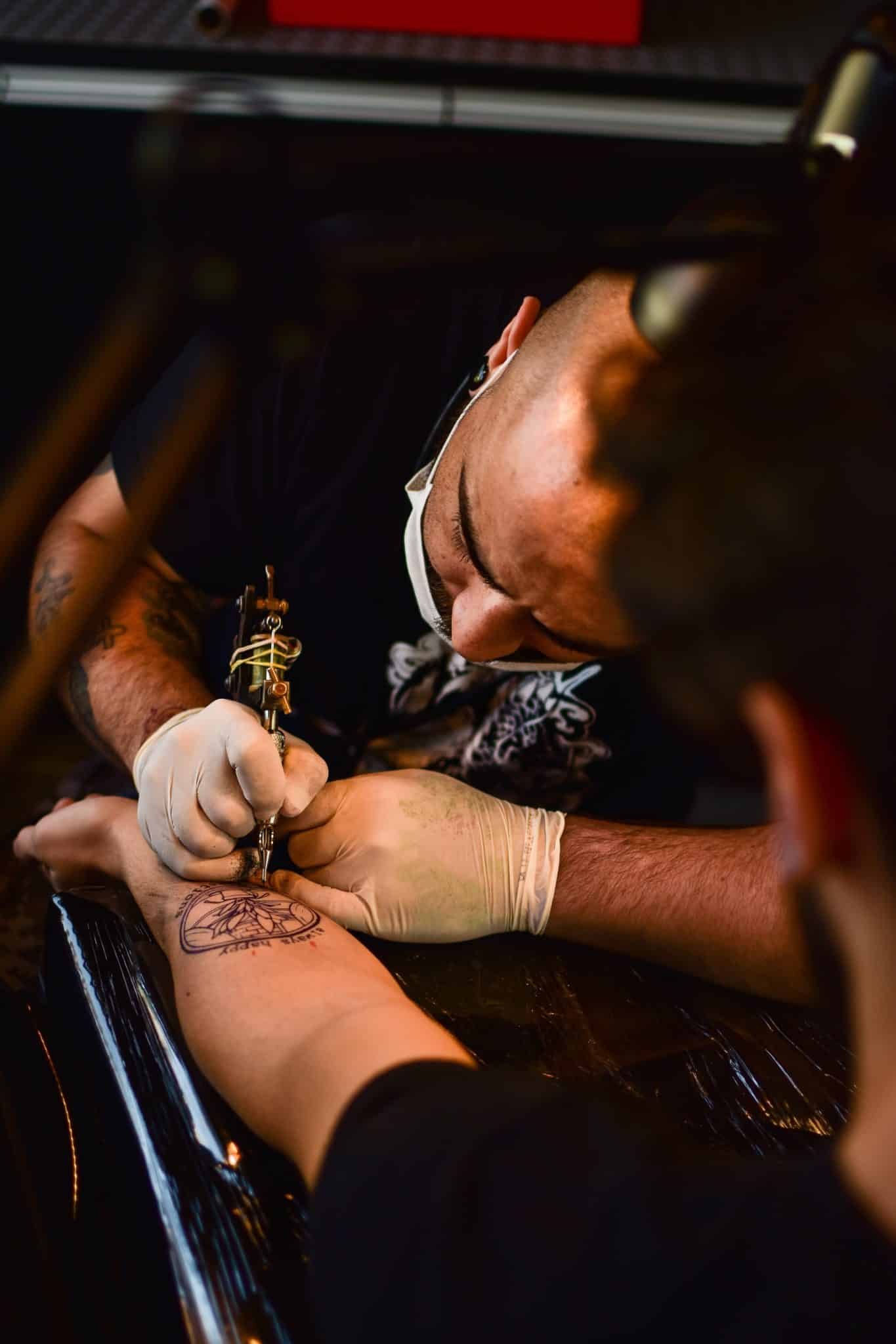 A customer Getting Tattoo, Tattoo Designs, dragon tattoo