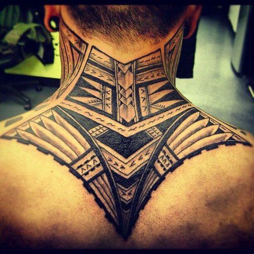 Tribal Neck Tattoo, Shoulder Sleeve Tattoo For Women