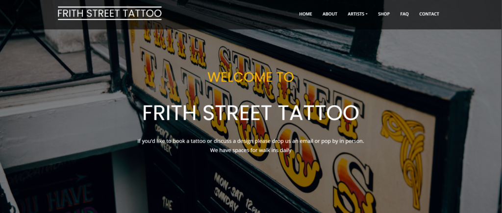 4. Frith Street Tattoo