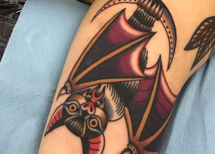 Bat Tattoo on arm