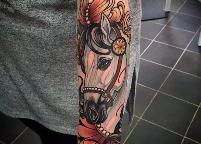 Horse Tattoo on arm
