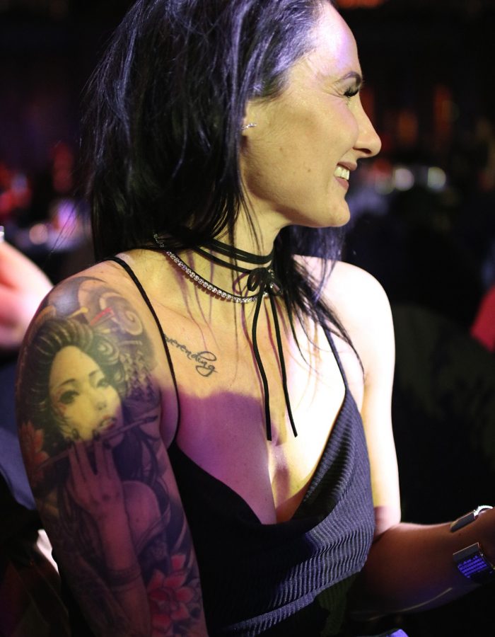 Women with tattoos enjoying the time